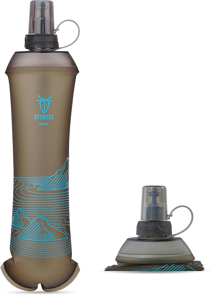 Soft Flask, 1 Pack Flexible TPU Hydration Water Bottle, Collapsible for Running, Hiking, Cycling, Climbing, and Marathon