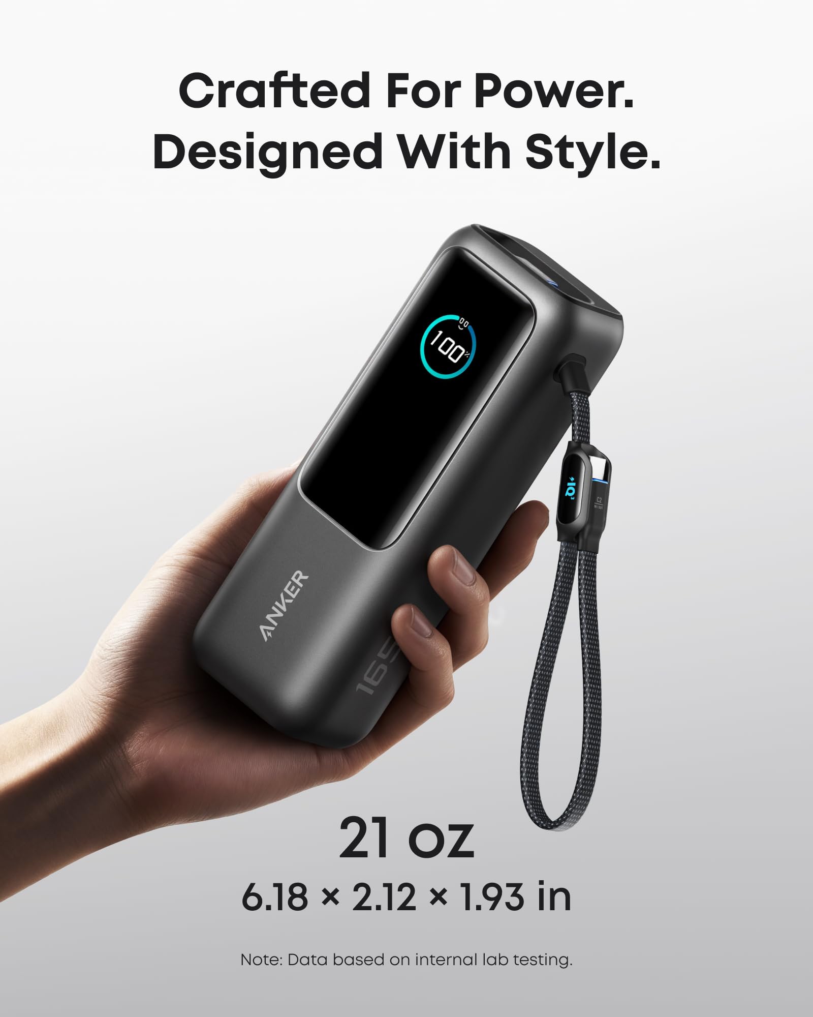 Anker Laptop Power Bank, 25,000mAh Travel Essential with 165W Total Output