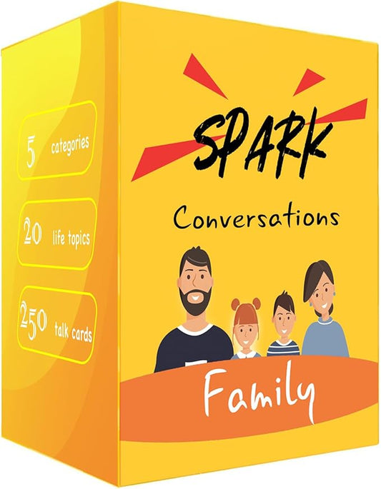 Conversation Cards for Family - Spark Family Conversations - Family Card Games for Adults, Teens, Kids - Chat Cards Family Pack (250 Cards)