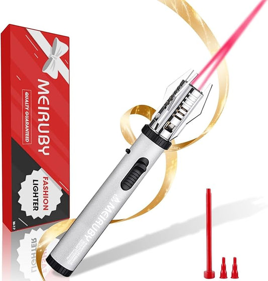 Torch Lighter for Her/Him, Women/Mens Birthdays Gifts, Lightsaber Torch Flame Butane Lighter Gifts for Dad Grandpa Step Dad Papa, Birthday Gift Cool Gadgets for Men 2025