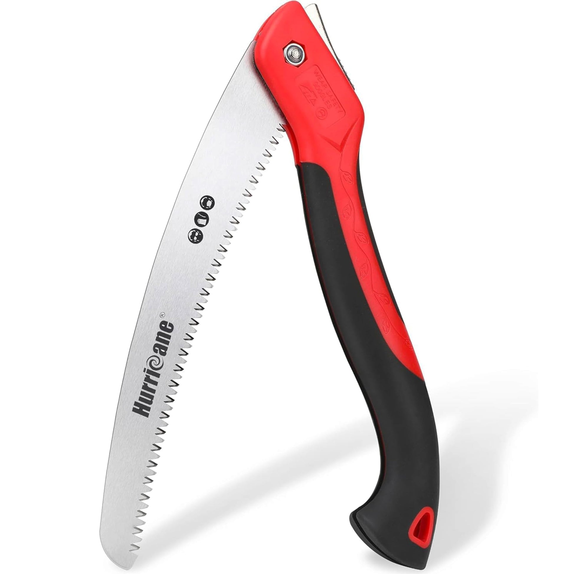 HURRICANE 10" Folding Hand Saw, SK5 Steel Blade with Triple-Cut Razor Teeth – Portable Foldable