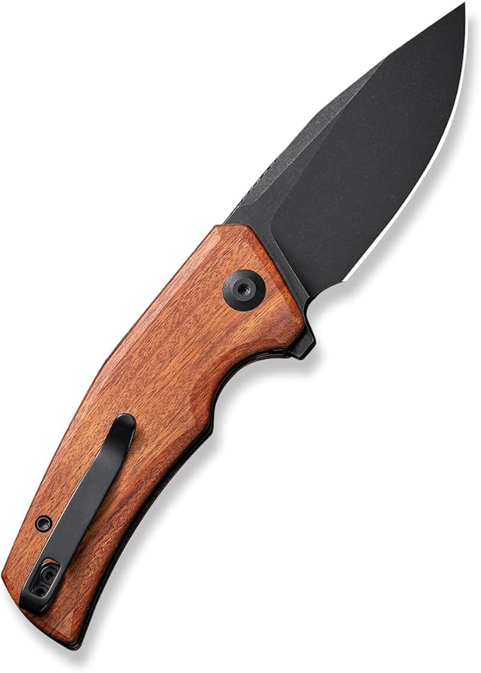 CIVIVI Pocket Knife for EDC, Regulatron Folding Knife for Men with Flipper Opener, Liner Lock, 2.98" Nitro-V Blade Wood Handle for Camping, Hunting C23006-3
