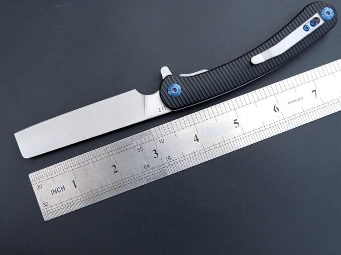 Eafengrow EF939 Folding Pocket Knife with D2 Steel Blade G10 Handle; EDC Pocket Folding Knife for Camping Survival and Outdoor (Black)