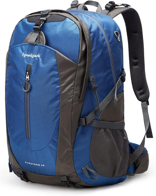SPEEDPARK Hiking Backpack 40L Waterproof Hiking Daypack with Rain Cover, Outdoor Trekking Travel Backpacks for Men Women