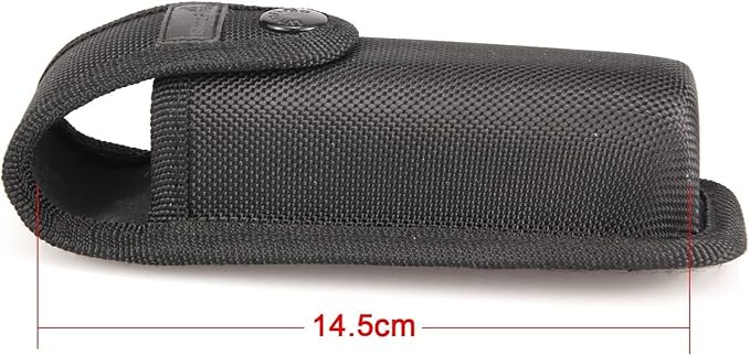ULTRAFIRE Tactical Flashlight with Holster, 1000 Lumens Single Mode LED Flashlight with Duty Belt Holster, Bright Small EDC Flashlight with Flashlight Carry Case Pouch, WF-502B (Battery Not Included)