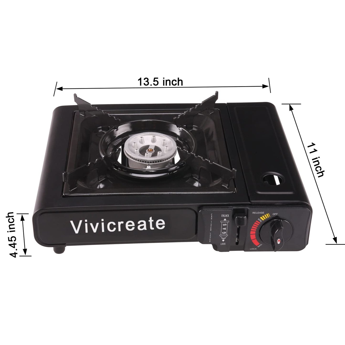Vivicreate Portable Butane Stove 8500 BTU, Butane Stove with Auto Ignition for Camping, Lightweight
