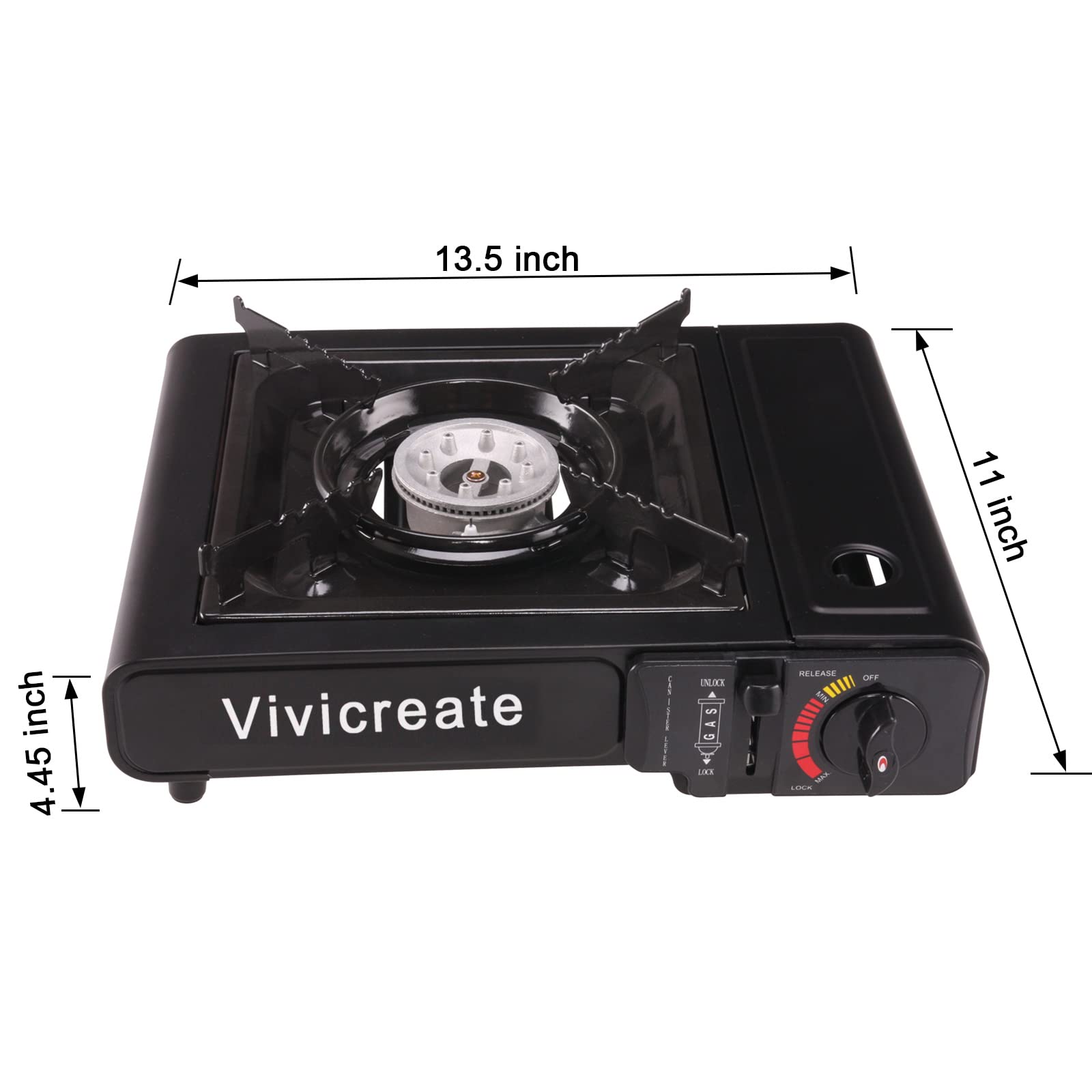 Vivicreate Portable Butane Stove 8500 BTU, Butane Stove with Auto Ignition for Camping, Lightweight