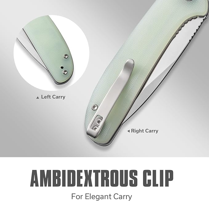 CIVIVI Primitrox Folding Knife for EDC, Flipper Pocket Knife with 3.48" Nitro-V Blade G10 Handle for Everyday Carry C23005A-1