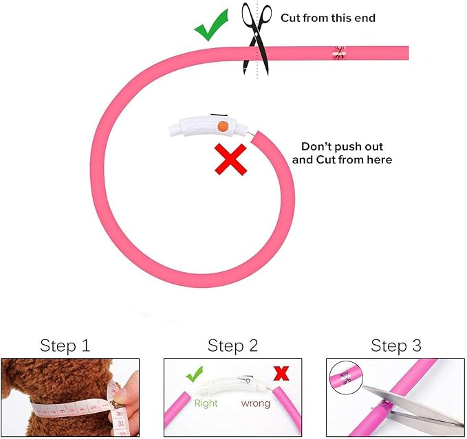 Illumifun LED Dog Collar - USB Rechargeable Light Up Dog Collar Glow in The Dark, Lighted Pet Necklace for Nighttime Walking (Pink-Silicone)