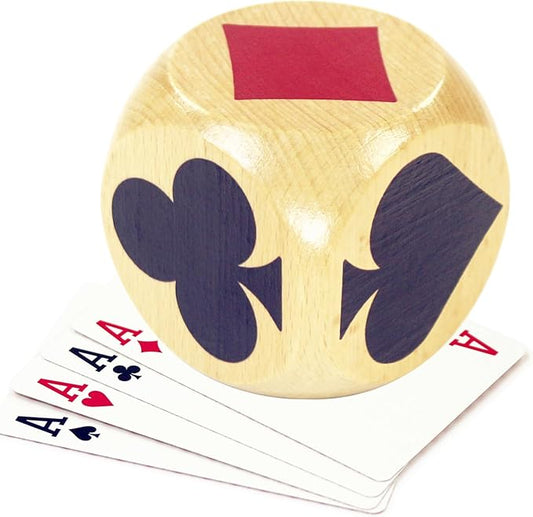 Euchre Markers Cube (2.4 in) Pinochle Bridge Playing Cards Whist Cards Marker Dice Euchre Card Deck Marker Game Dice Indicator Gifts for Euchre Pinochle Bridge Enthusiasts (1 Pc)