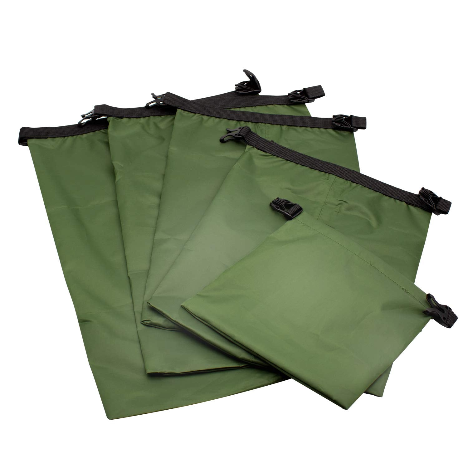 TRENDBOX Set of 5 Sizes Roll Top Waterproof Dry Bag Kit Storage Compression Bag Sack Poch Packing