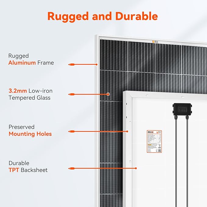 RICH SOLAR 400 Watt Solar Kit Contains 2 high Efficiency 200W Monocrystalline Panels with 9 busbars and 40A MPPT Controller