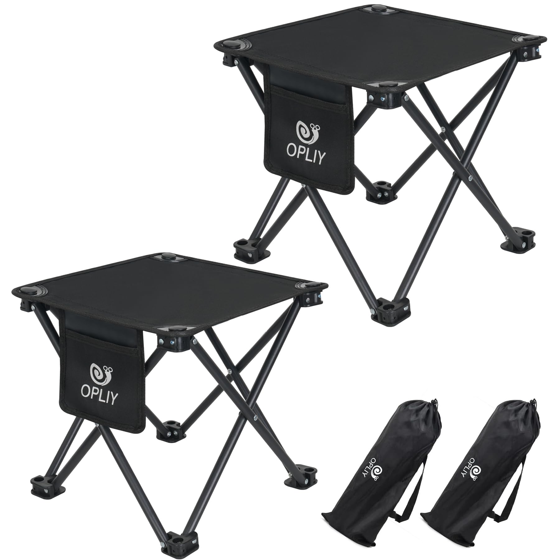 Opliy Camping Stool 2 Pack,13 Inch Portable Folding Stool for Outdoor Gardening and Beach Hiking