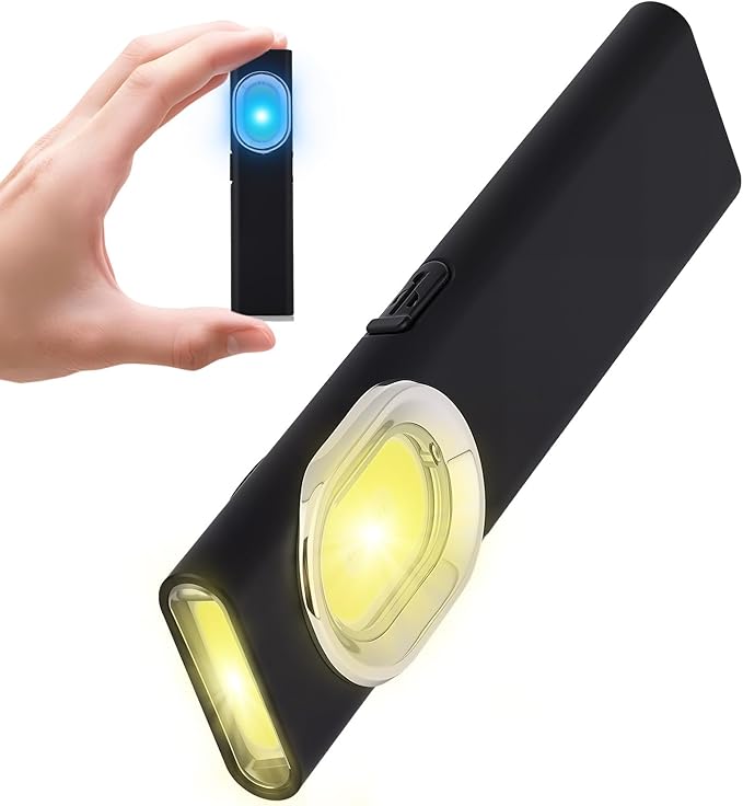 ZoLLa Mini EDC Flashlight,600 Lumen,450mAh for 8-Hour Battery Life,USB-C Rechargeable,IPX4 Water Resistant,Magnetic Base,Hat & Clothes Clip,for Everyday Carry & Travel