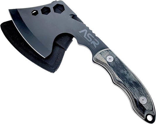 ASR Outdoor Handheld 12 inch Camping Axe Hatchet Full Tang Forged Steel