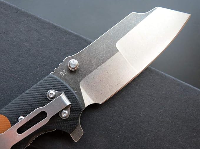 Eafengrow EF69 Pocket EDC Knife with Clip,Flipper Folding Knife for Camping Survival and Outdoor Activities Liner Lock. (EF69-brown)