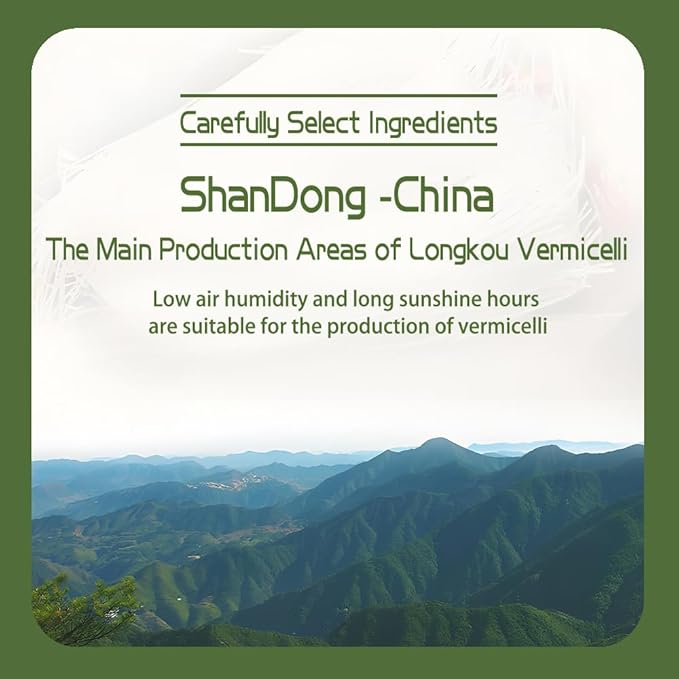 21.16oz Glass Noodles Stir fried dishes，cold mixed hot pot-Authentic Longkou Glass Noodles for Cuisine，vermicelli rice noodles（600g） ﻿