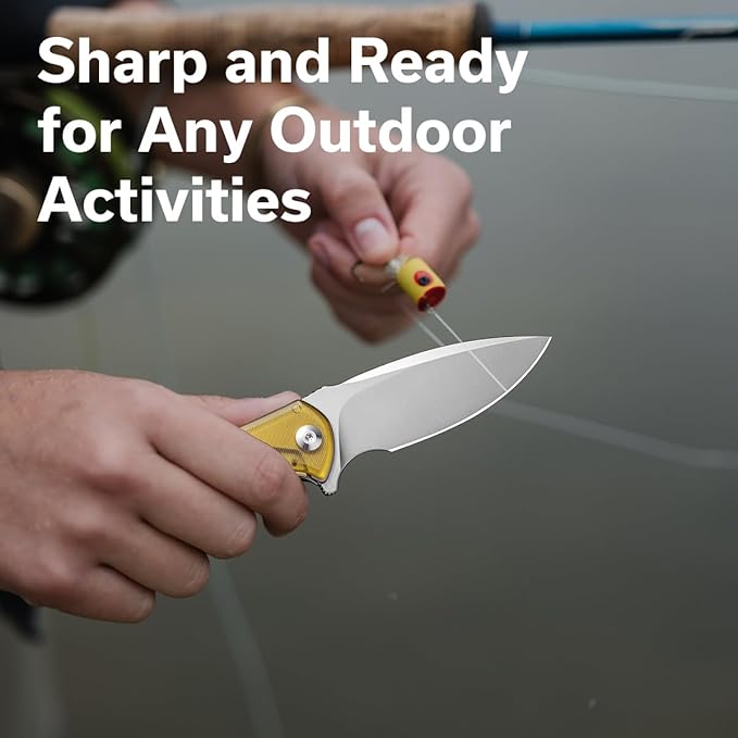 CIVIVI Mini Praxis Pocket Knife for EDC, Folding Pocket Knife with 2.98" D2 Blade Ultem Handle with Flipper for Men Women C18026C-4