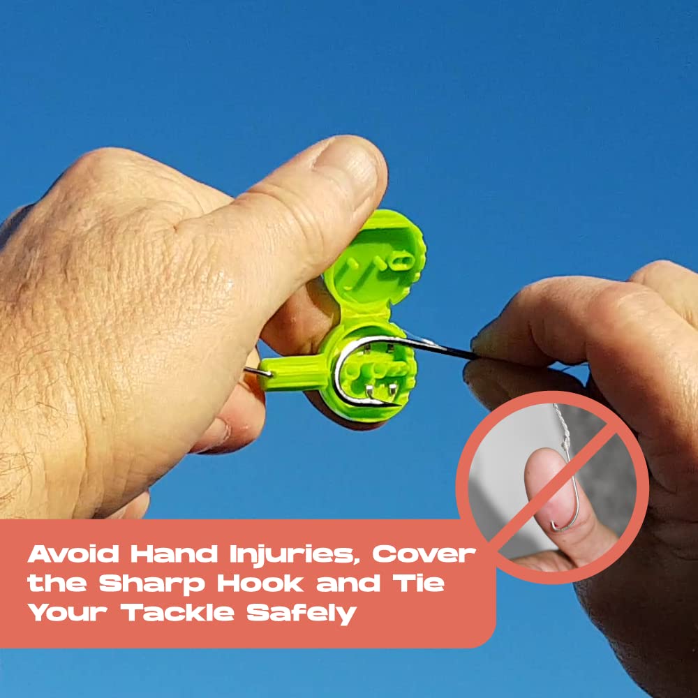 2023 Updated Design Hook Eze Fishing Gear Knot Tying Tool | Pack of 2 | Protect from Fish Hooks |