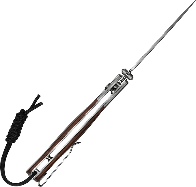 CJRB Glacier Folding Knife, 3.54'' AR-RPM9 Steel Blade EDC Knives with Wood Handle for Camping Hiking Survival(1961 Wood)