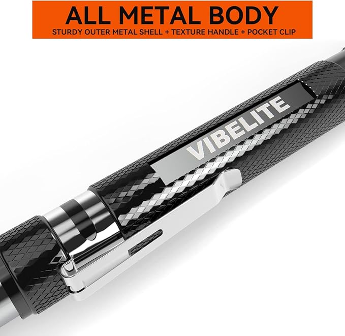 VIBELITE Gifts for Dad, Magnetic Pickup Tool with LED, Telescoping Magnet Flashlight, Birthday Gadgets Gifts for Men, Handyman, Husband, Boyfriend, Him, Father, Dad (Black)