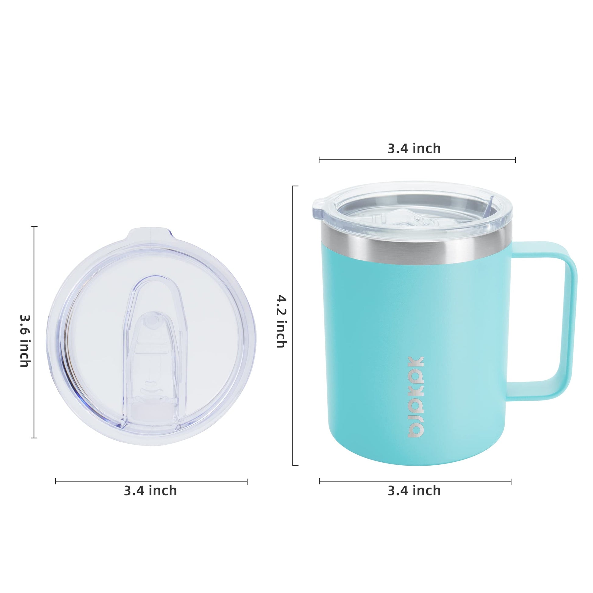 BJPKPK 2PCS Insulated Coffee Mug with Lid, 14oz Stainless Steel Tumbler