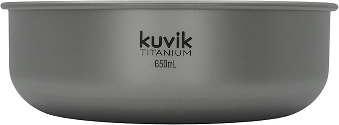 Kuvik 650ml (22 oz) Titanium Pot & 650ml (22 oz) Titanium Bowl Bundle