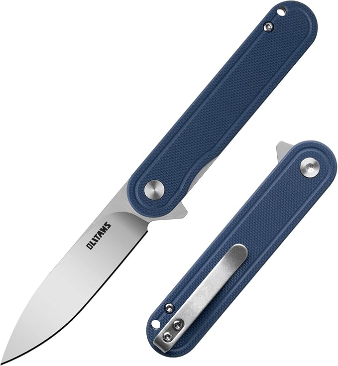 G040 Pocket Knife, 2.75'' D2 Steel Blade G10 handle, Small EDC Knife with Pocket Clip for Men Women, 2.1oz