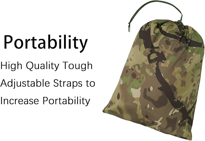 Poncho Liner Military Outdoor Camping Blanket for Travel, Beach, Grass, Picnic, Car Emergency, Outdoor, Survival