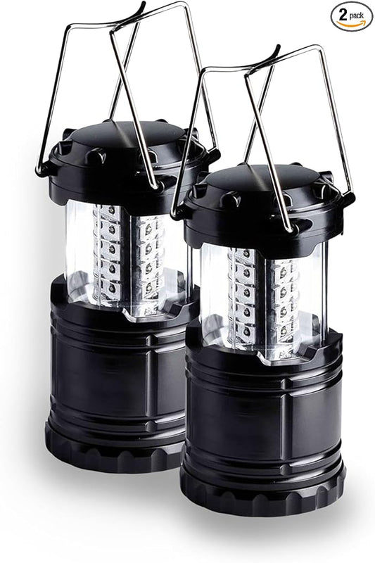 Lantern Collapsible Camping Light, Battery Operated Lanterns LED Super Bright for Power Outages Indoor Emergency Outdoor Camping Hiking Kit (LED-2)