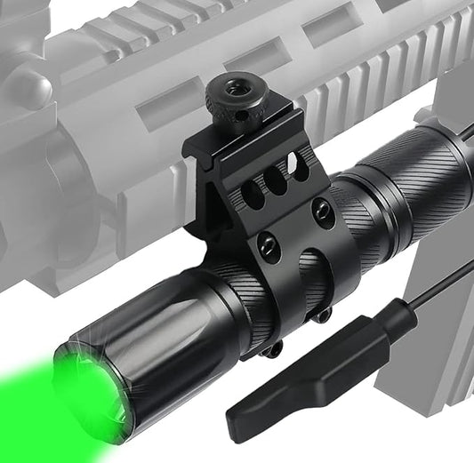 ULTRAFIRE Hunting Green Flashlight - 382 Yards Green Light Predator Light 520nm-540nm Green