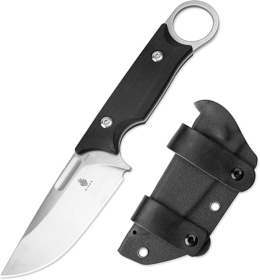 Kizer Cabox Fixed Blade Knife 3.36" 154CM Steel Fixed Blade Hunting Knife G10 Handle with Sheath for Survival Camping 1048C1