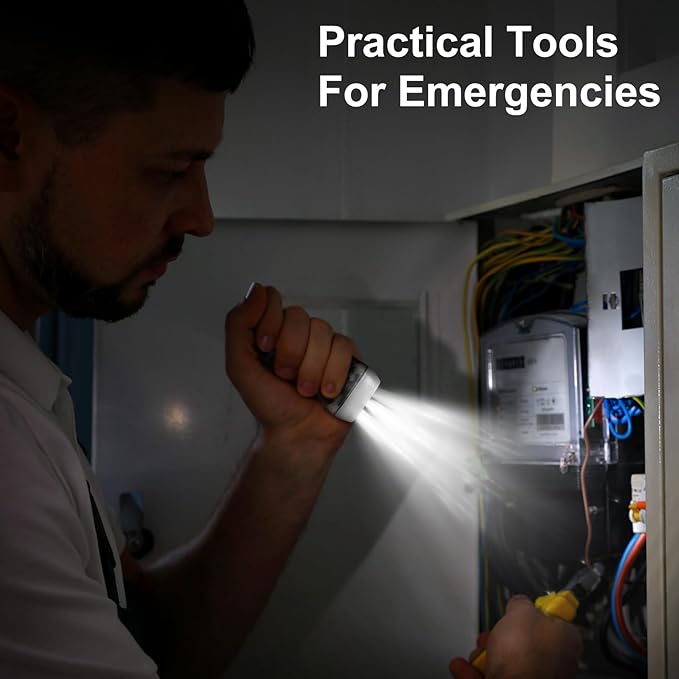 Treela 36 Pcs Hand Crank Flashlights Operation Christmas Bulk Items Squeeze Flashlight No Battery Required Torchlight 3 Powered Charging for Emergency(Green, Gray, Blue, Red)