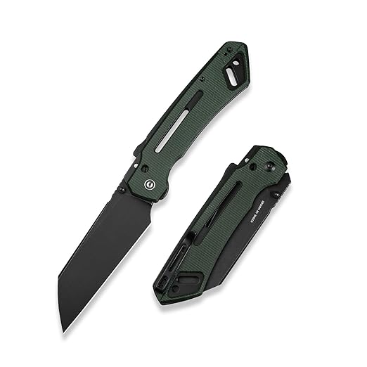 CIVIVI Buster FG Larger Pocket Knife, Superlock Folding Knife for Men Women with 4.2" Nitro-V Blade Micarta Handle, Designed by Snecx Tan C24052-3 (Green)