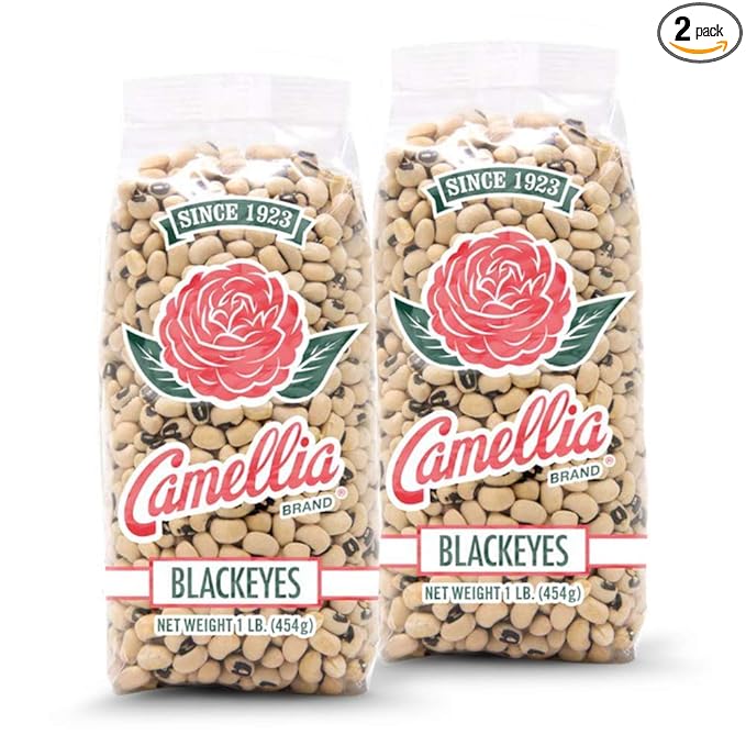 Camellia Brand Dried Blackeye Peas ??Premium Non-GMO Southern Pea for Hoppin??John, Soups, Stews, Salads, New Years Day, and Side Dishes ??Gluten-Free, High Protein, Vegan & Vegetarian Friendly, 1 Pound (Pack of 2)