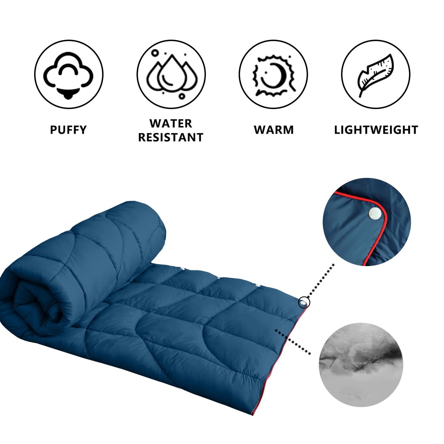 marshmallow dream Camping Blanket,MINI Puffy Blanket Lightweight Windproof Water Resistant for