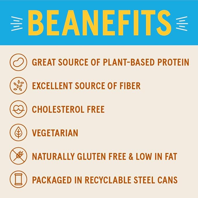 BUSH'S BEST 8.1 oz Canned Zero Sugar Added Baked Beans, Source of Plant Based Protein and Fiber, Low Fat, Gluten Free, (Pack of 12)