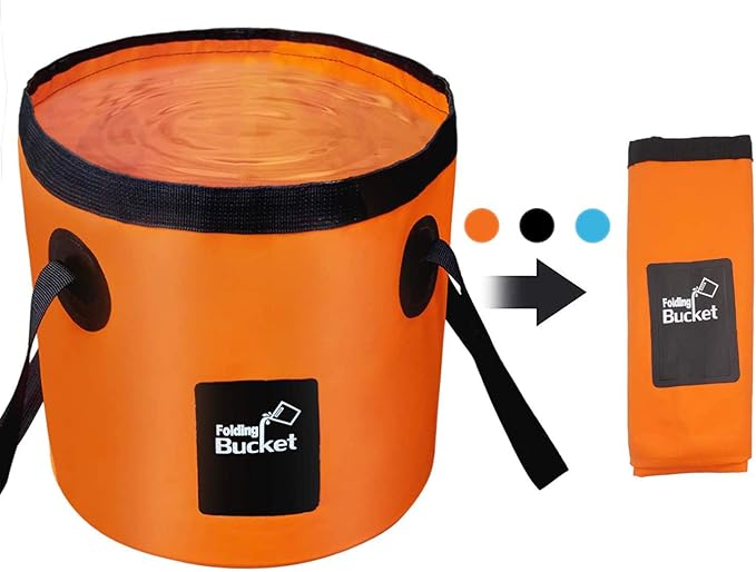 Esthesia Collapsible Bucket, 5 Gallon Portable Folding Water Container for Travelling, Camping, Hiking, Fishing, Gardening