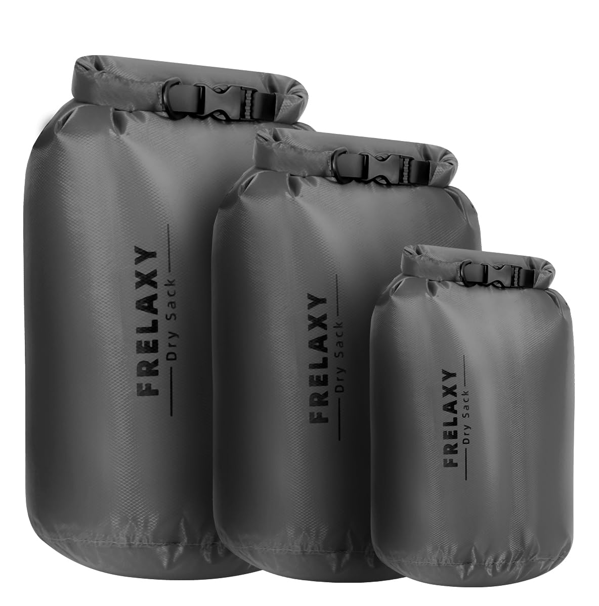 Frelaxy Waterproof Dry Bag 3 Pack, Lightweight Ripstop Dry Sack Set