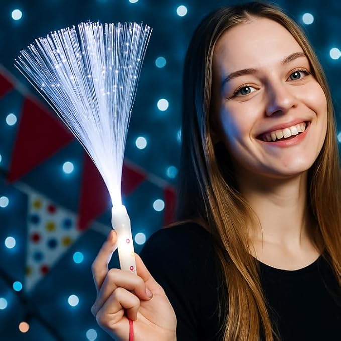 Personalized LED Fiber Optic Glow Wand 10 Pack, Multicolor LED Light Wand Custom Text Personalization String, Party Wedding Birthday Celebrations Quinceanera