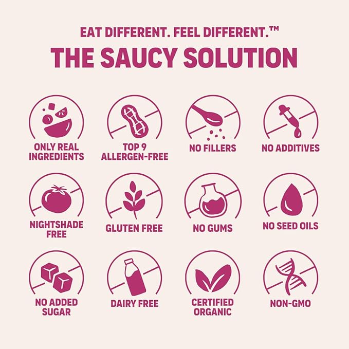 Get Saucy Tikka Masala Sauce - Gluten-Free, Dairy-Free, Corn-Free, Seed Oil-Free, Refined Sugar-Free, Nightshade-Free, Organic, Non-GMO, Preservative-Free, Healthy & Easy Meal (3 Pack, 48oz)