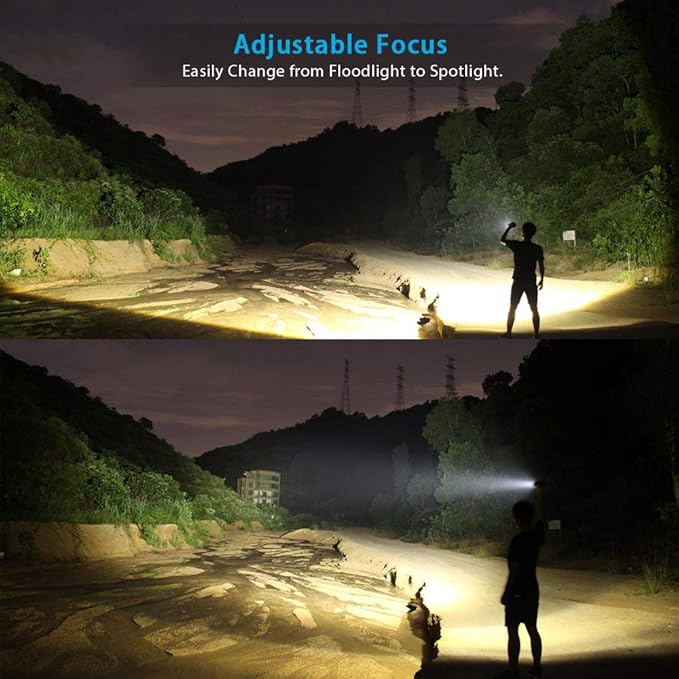 UV Flashlight Black Light, USB Rechargeable Flashlight with Magnetic Base - High Flash Light, Side Light, 7 Modes, Zoomable, Waterproof ??LED Torch for Mechanics Pet Urine Stains Detection, Brown(1)