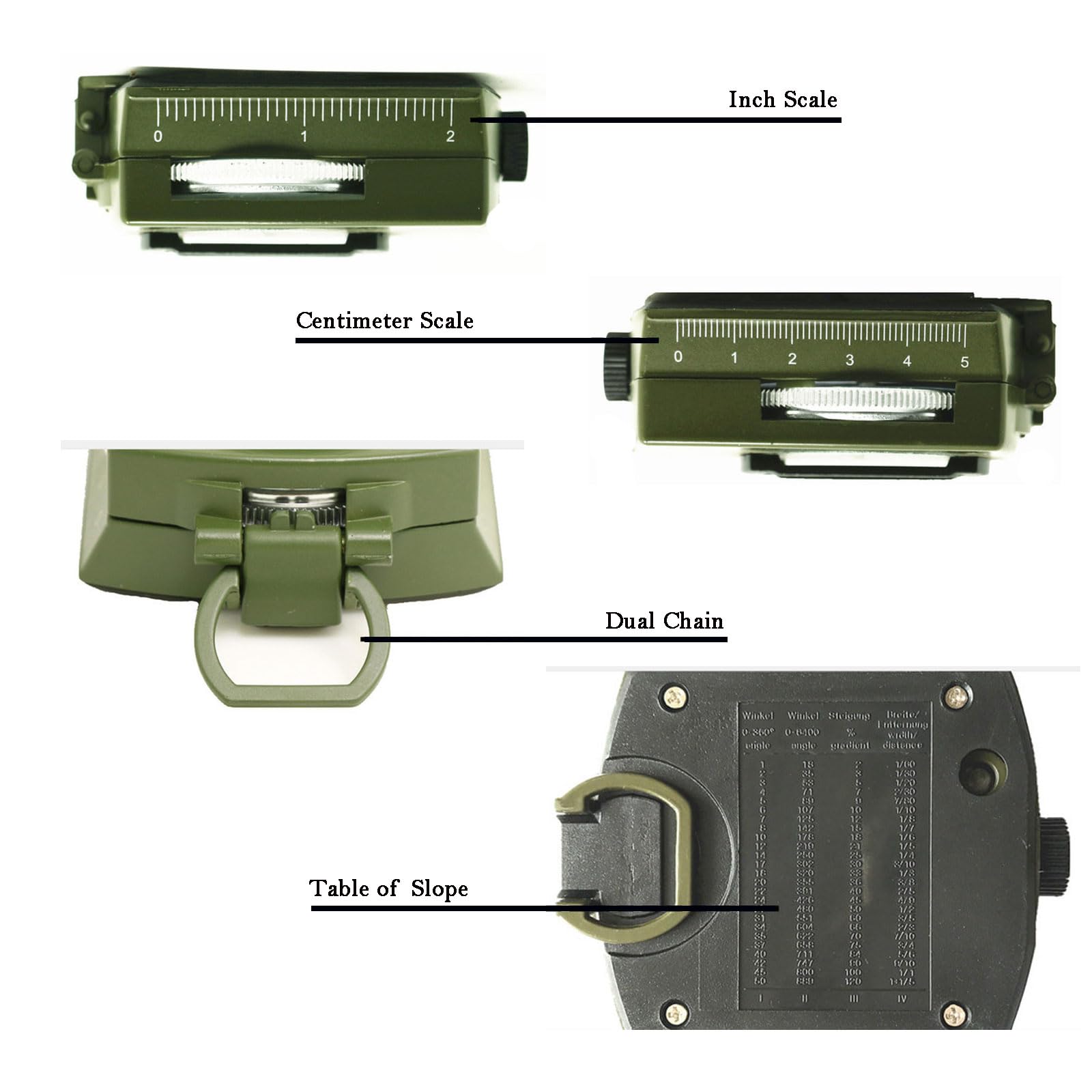 Compass, Hiking Compass for Survival with Lensatic – Water-Resistant Durable and Pocket-Sized