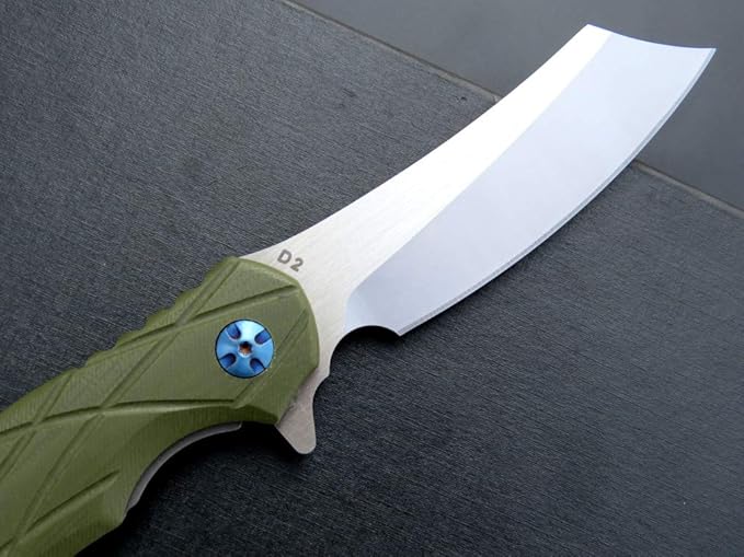 Eafengrow EF919 Folding Knife with Pocket Clip D2 Steel Blade G10 Handle EDC Tool Outdoor Knives for Camping Fishing Hiking(Green)