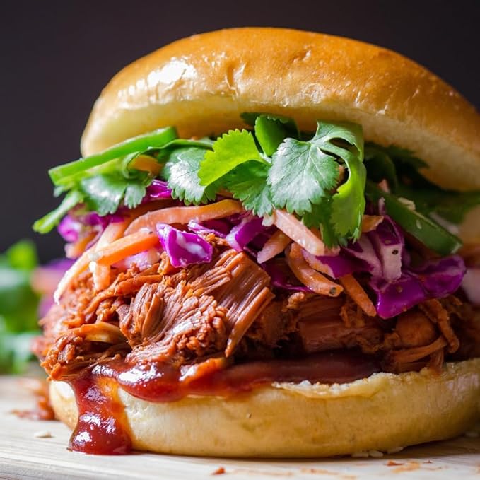 Old Hacienda Pulled BBQ Flavored Pork | 100% Shredded Seasoned Pork with Sauce | Fully Cooked & Ready to Eat | 29g Protein | No Preservatives or Artificial Flavors | BPA Free Pouch | Pack of 1 - 8oz