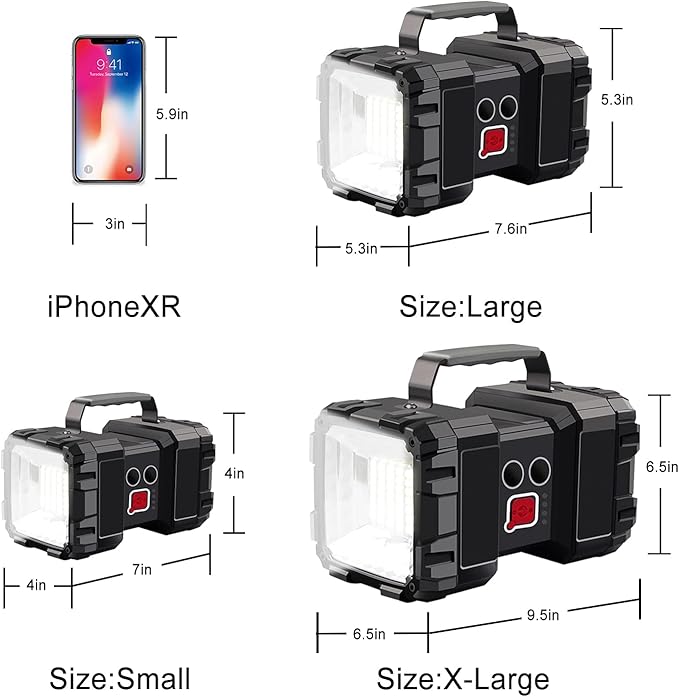 AlpsWolf Rechargeable Flashlight, LED Spotlight Flashlight 15000 Capacity 4000LM 20h Ultra-Long Standby Ultra Bright Flashlight Waterproof with USB Output as a Power Bank for Camping Accessories