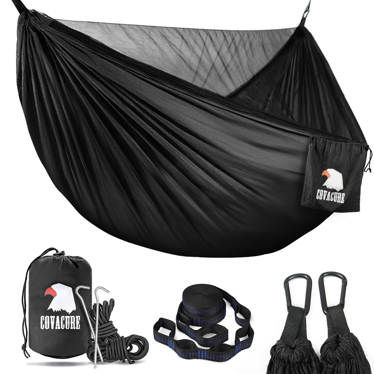 Covacure Camping Hammock - Lightweight Double Hammock, Hold Up to 772lbs, Portable Hammocks for