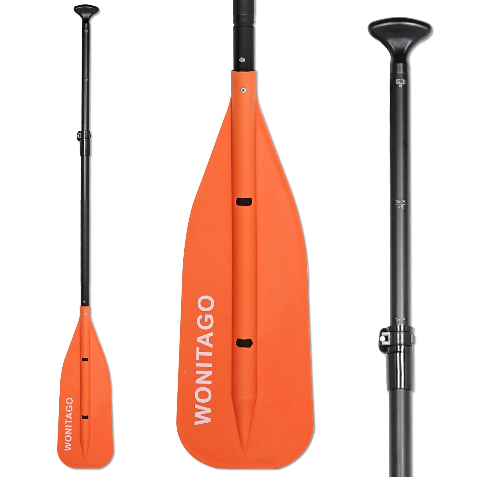 WONITAGO Adjustable Canoe Paddle, Collapsible Boat Paddle, 4-5 FT