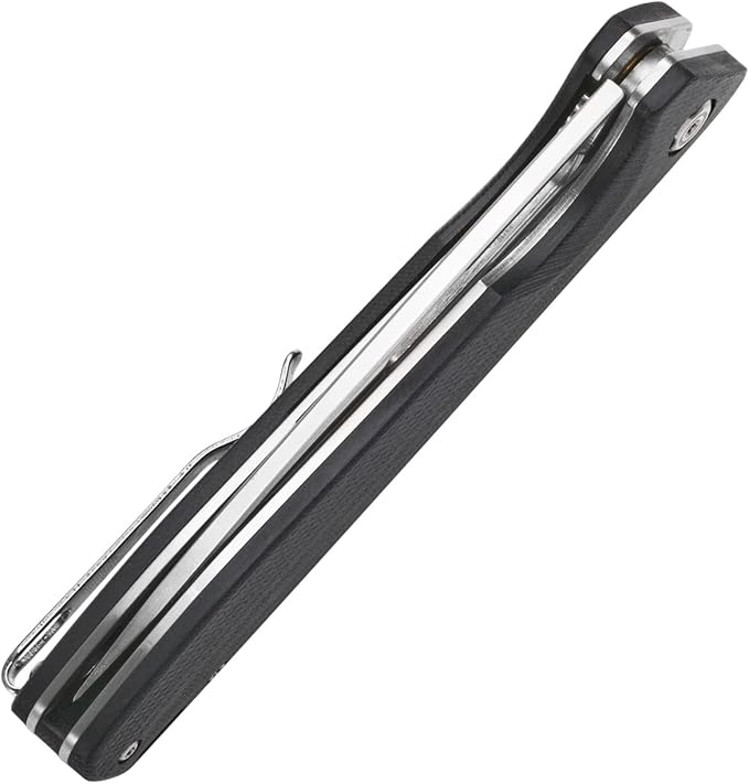 Sitivien ST801 Folding Knife,8Cr18Mov Steel Blade with G10 Handle Pocket Knife EDC Tool Knife for Outdoor Survival, Camping, Hiking,Hunting(Black) …