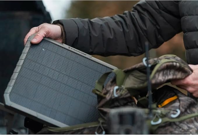 Stealth Cam FieldMax External EX 3000 mAh Solar Battery Pack with 10-Inch Solar Panel for Revolver, Flashback, Deceptor Max, and Fusion Max Cellular Trail Cameras